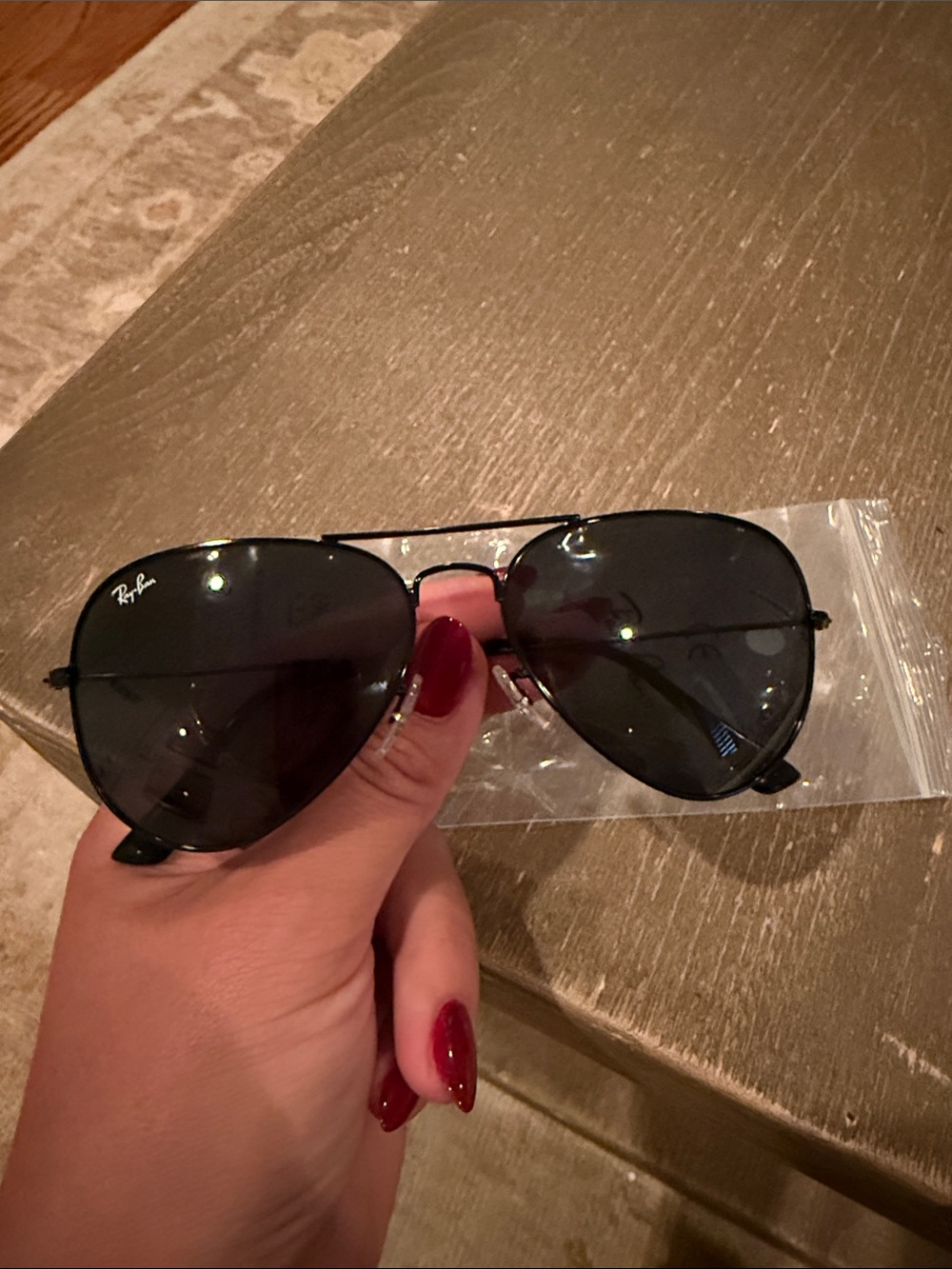 Ray-Ban Black Aviator Sunglasses for Women